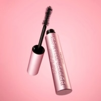 BTS mascara with wand and pink background